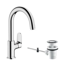 hansgrohe Vernis Blend Einhebel-Waschtischmischer 210mm 5l/min Chrom mit Schwenkaus... HANSGROHE-71554000 4059625325414 (Abb. 1)