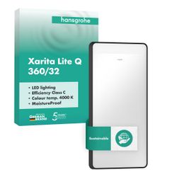 Hansgrohe Xarita Lite Q Spiegel, horizontaler LED-Beleuchtung 360x30mm, für Wandsch... HANSGROHE-54955670 4059625535554 (Abb. 1)