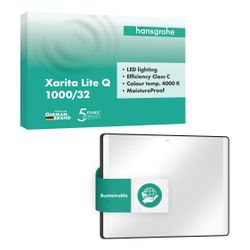 Hansgrohe Xarita Lite Q Spiegel, seitlicher LED-Beleuchtung 1000x30mm, für Wandscha... HANSGROHE-54964670 4059625535738 (Abb. 1)