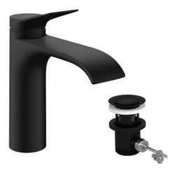 hansgrohe Vivenis Einhebel-Waschtischmischer 110mm 5l/min CoolStart, Mattschwarz mi... HANSGROHE-75023670 4059625399828 (Abb. 1)