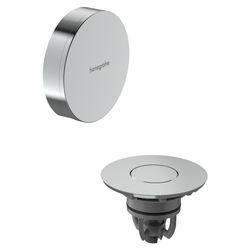 Hansgrohe Flexaplus Fertigset Ablauf-, Überlaufgarnitur, Rahmen Chrom, Deckel Chrom... HANSGROHE-58188000 4059625514108 (Abb. 1)
