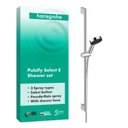 hansgrohe Pulsify Select S Brauseset 105mm 3jet Relaxation mit Brausestange 900mm 1... HANSGROHE-24170000 4059625348024 (Abb. 1)