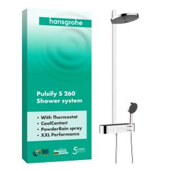 hansgrohe Pulsify S Showerpipe 260mm 2jet 13,3l/min Chrom mit ShowerTablet Select 4... HANSGROHE-24240000 4059625358313 (Abb. 1)