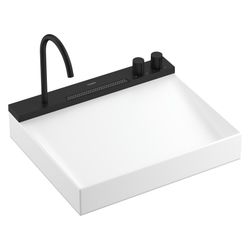 Hansgrohe Aufsatzwaschtisch Avalegra AquaUnit, 580x475x100mm, Armatur, Mattschwarz... HANSGROHE-22472670 4059625626405 (Abb. 1)