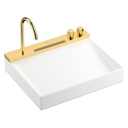 Hansgrohe Aufsatzwaschtisch Avalegra AquaUnit, 580x475x100mm, Armatur, Polished Gol... HANSGROHE-22472990 4059625626436 (Abb. 1)