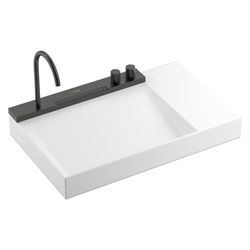 Hansgrohe Aufsatzwaschtisch Avalegra AquaUnit, 780x475x100mm, Armatur, Brushed Blac... HANSGROHE-22473340 4059625626498 (Abb. 1)