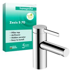 Hansgrohe Standventil Zesis S 70, DN 15, G 1/2", mit Hebelgriff, ohne Ablaufgarnitu... HANSGROHE-74713000 4059625557785 (Abb. 1)