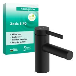 Hansgrohe Standventil Zesis S 70, DN 15, G 1/2", mit Hebelgriff, ohne Ablaufgarnitu... HANSGROHE-74713670 4059625563106 (Abb. 1)