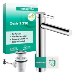 Hansgrohe Zesis S Einhebel-Waschtischmischer 230 CoolStart für Aufsatzwaschtische m... HANSGROHE-74730000 4059625557754 (Abb. 1)