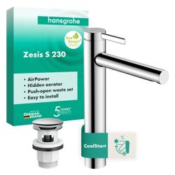 Hansgrohe Zesis S Einhebel-Waschtischmischer 230 CoolStart für Aufsatzwaschtische m... HANSGROHE-74732000 4059625564011 (Abb. 1)