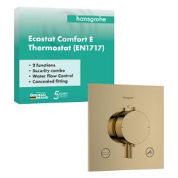 Hansgrohe Ecostat Comfort E Thermostat UP, 25,7l/min, für 2 Verb., integrierter Sic... HANSGROHE-33716990 4059625624616 (Abb. 1)