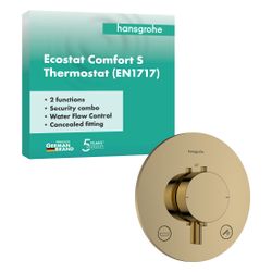 Hansgrohe Ecostat Comfort S Thermostat UP, 25,7l/min, für 2 Verb., integrierter Sic... HANSGROHE-33718990 4059625624890 (Abb. 1)