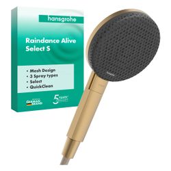 Hansgrohe Raindance Alive Select S Handbrause 125mm, 10,8l/min, 3jet, Brushed Bronz... HANSGROHE-24500140 4059625479209 (Abb. 1)