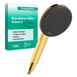 Hansgrohe Raindance Alive Select S Handbrause 125mm, 10,8l/min, 3jet, Polished Gold... HANSGROHE-24500990 4059625560372 (Abb. 1)