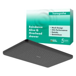 Hansgrohe Raindance Alive Q Kopfbrause, 11l/min, 210x340mm 1jet, Brushed Black Chro... HANSGROHE-24530340 4059625568309 (Abb. 1)