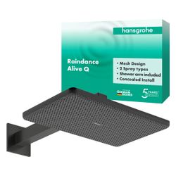 Hansgrohe Raindance Alive Q Kopfbrause, 10,1l/min, 210x340mm, 2jet, Brausearm, Brus... HANSGROHE-24550340 4059625568224 (Abb. 1)
