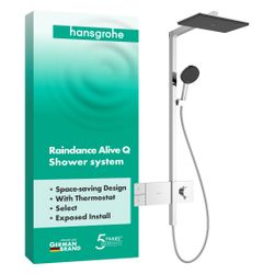 Hansgrohe Raindance Alive Q Showerpipe Duschsystem 210x340mm, 1jet, ShowerSelect Co... HANSGROHE-24580000 4059625568576 (Abb. 1)