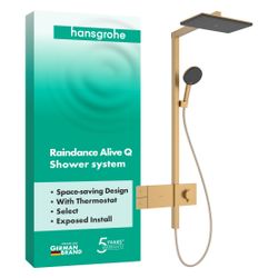 Hansgrohe Raindance Alive Q Showerpipe Duschsystem 210x340mm, 1jet, ShowerSelect Co... HANSGROHE-24580140 4059625568569 (Abb. 1)