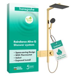 Hansgrohe Raindance Alive Q Showerpipe Duschsystem 210x340mm, 2jet EcoSmart, Shower... HANSGROHE-24591990 4059625568620 (Abb. 1)