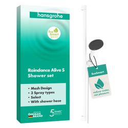 Hansgrohe Raindance Alive Select S Brauseset 125mm 7,1l/min 3jet EcoSmart, Unica E ... HANSGROHE-24601700 4059625562895 (Abb. 1)