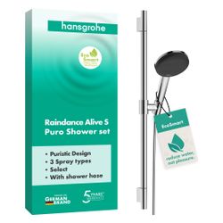 Hansgrohe Raindance Alive Select S Brauseset 125mm, 7,1l/min, 3jet EcoSmart, Brause... HANSGROHE-24602000 4059625562871 (Abb. 1)