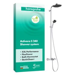 Hansgrohe Activera S Showerpipe Duschsystem 1jet, EcoSmart, Kopfbrause 240mm, Handb... HANSGROHE-28871000 4059625605806 (Abb. 1)