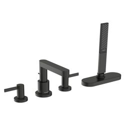Hansgrohe Finoris 4-Loch Wannenrandarmatur, 23,5l/min, sBox, Brushed Black Chrome... HANSGROHE-76444340 4059625751848 (Abb. 1)