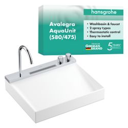 Hansgrohe Aufsatzwaschtisch Avalegra AquaUnit, 580x475x100mm, Armatur, Chrom... HANSGROHE-22472000 4059625626399 (Abb. 1)