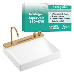 Hansgrohe Aufsatzwaschtisch Avalegra AquaUnit, 580x475x100mm, Armatur, Brushed Bron... HANSGROHE-22472140 4059625626429 (Abb. 1)