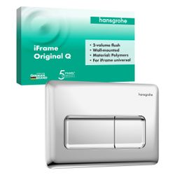 Hansgrohe iFrame Original Q Betätigungsplatte für 2-Mengen-Spülung, Kunststoff, mec... HANSGROHE-66001000 4059625610817 (Abb. 1)