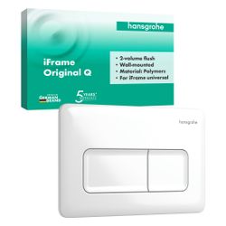 Hansgrohe iFrame Original Q Betätigungsplatte für 2-Mengen-Spülung, Kunststoff, mec... HANSGROHE-66001450 4059625610800 (Abb. 1)