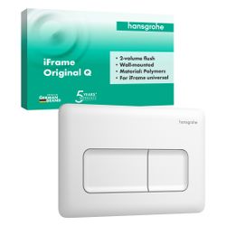 Hansgrohe iFrame Original Q Betätigungsplatte für 2-Mengen-Spülung, Kunststoff, mec... HANSGROHE-66001700 4059625610787 (Abb. 1)