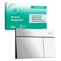 Hansgrohe iFrame Element E Betätigungsplatte für 2-Mengen-Spülung, Metall, mechanis... HANSGROHE-66003000 4059625610732 (Abb. 1)