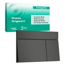 Hansgrohe iFrame Element E Betätigungsplatte für 2-Mengen-Spülung, Metall, mechanis... HANSGROHE-66003340 4059625610893 (Abb. 1)
