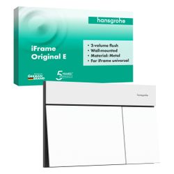 Hansgrohe iFrame Element E Betätigungsplatte für 2-Mengen-Spülung, Metall, mechanis... HANSGROHE-66003700 4059625610725 (Abb. 1)