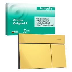 Hansgrohe iFrame Element E Betätigungsplatte für 2-Mengen-Spülung, Metall, mechanis... HANSGROHE-66003990 4059625610879 (Abb. 1)