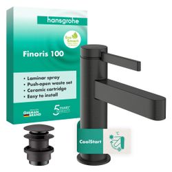 Hansgrohe Finoris Einhebel-Waschtischmischer 100mm, 5l/min, CoolStart, Push-Open Ab... HANSGROHE-76012340 4059625751336 (Abb. 1)