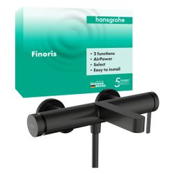 Hansgrohe Finoris Einhebel-Wannenmischer Aufputz, 19l/min, Brushed Black Chrome... HANSGROHE-76420340 4059625751879 (Abb. 1)