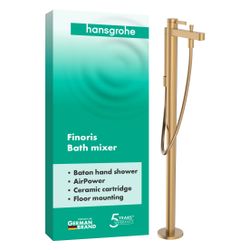 Hansgrohe Finoris Einhebel-Wannenmischer bodenstehend, 20,6l/min, Brushed Bronze... HANSGROHE-76445140 4059625751831 (Abb. 1)