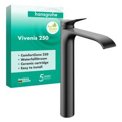 Hansgrohe Vivenis Einhebel-Waschtischmischer 250mm, 5l/min, für Aufsatzwaschtische ... HANSGROHE-75042340 4059625801147 (Abb. 1)