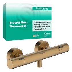Hansgrohe Ecostat Fine Brausethermostat Aufputz, 17l/min, Brushed Bronze... HANSGROHE-13324140 4059625814697 (Abb. 1)