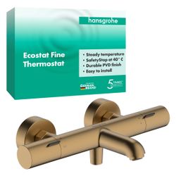 Hansgrohe Ecostat Fine Wannenthermostat Aufputz, 20l/min, Brushed Bronze... HANSGROHE-13325140 4059625814666 (Abb. 1)