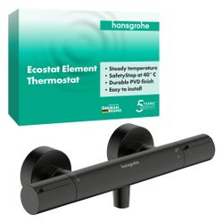 Hansgrohe Ecostat Element Brausethermostat Aufputz, 17l/min, Brushed Black Chrome... HANSGROHE-13346340 4059625814864 (Abb. 1)