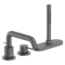 Hansgrohe Tecturis S 3-Loch Einhebel-Wannenrandmischer, 20l/min, sBox, Brushed Blac... HANSGROHE-73447340 4059625811542 (Abb. 1)