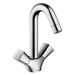 hansgrohe Logis 2-Griff Waschtischarmatur 150mm, mit Zugstangen-Garnitur, Chrom... HANSGROHE-71222000 4011097738406 (Abb. 1)