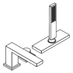 Hansgrohe Tecturis E 3-Loch Einhebel-Wannenrandmischer, 23l/min, sBox, Brushed Blac... HANSGROHE-73443340 4059625811276 (Abb. 1)