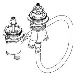 hansgrohe Grundkörper für 2-Loch Wannenrandarmatur mit Thermostat... HANSGROHE-13550180 4011097360300 (Abb. 1)