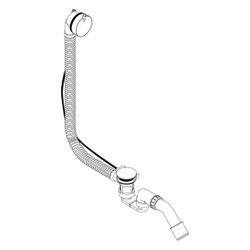 hansgrohe Flexaplus S Ablaufgarnitur und Überlaufgarnitur Komplettset Chrom flexibl... HANSGROHE-58150000 4011097492650 (Abb. 1)