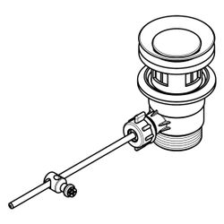 Hansgrohe Ablaufventil Kunststoff, Edelstahl Blende, 92168000... HANSGROHE-92168000 4011097740010 (Abb. 1)