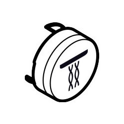 Hansgrohe Druckknopf Symbol Whirl, Schwarz, 92575610... HANSGROHE-92575610 4011097781174 (Abb. 1)